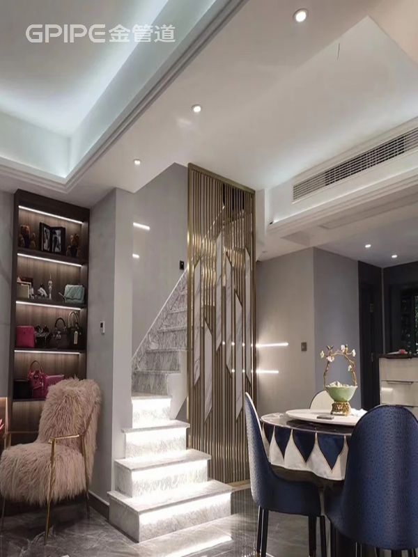 樓梯間不銹鋼屏風(fēng)隔斷