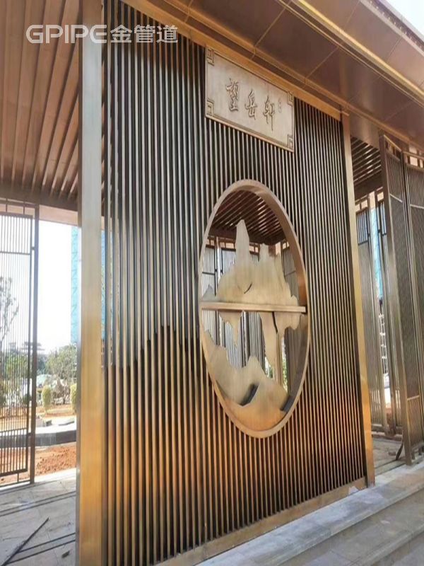 庭院不銹鋼風水屏風